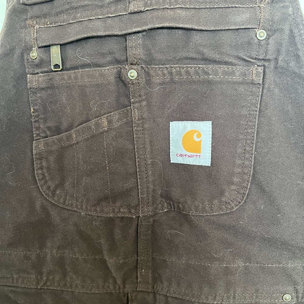 Carhartt Brown Quilted Overalls - Picture 2 of 4